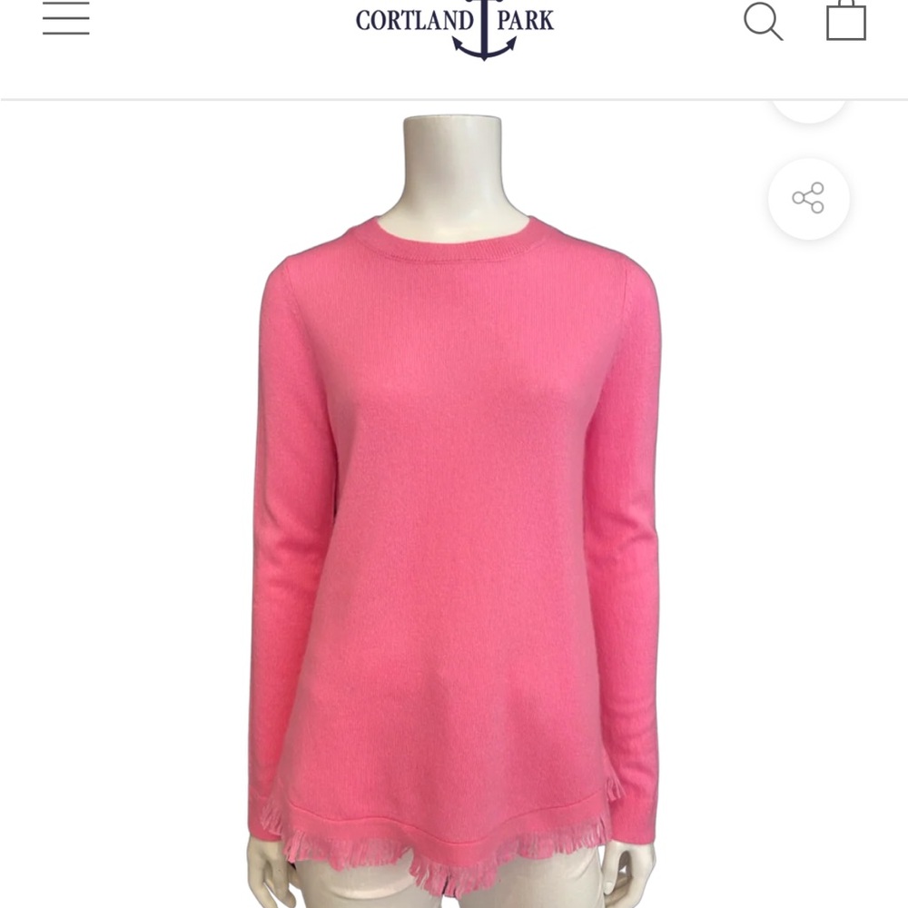 Cashmere Cortland Park Fringe Sweater Medium